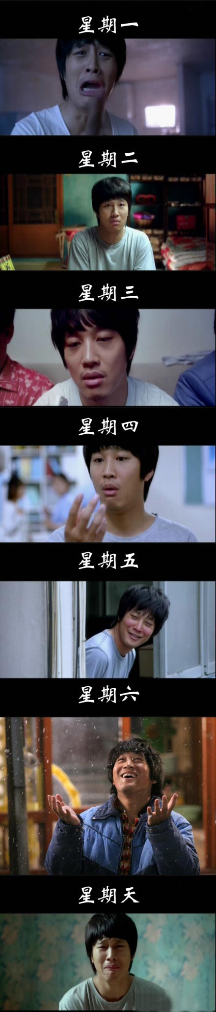 车太贤版一周表情