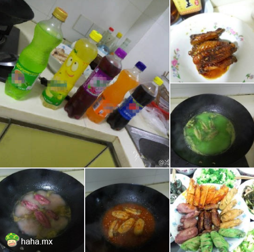 长见识了，可乐鸡翅算什么！发现一哥们做的五彩鸡翅！感受到黑暗料理界蠢蠢欲动的野心！