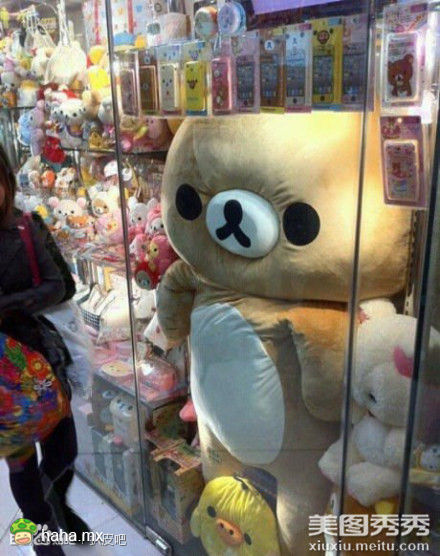 生气的轻松熊。我生气了!!这是要挤死老子吗!